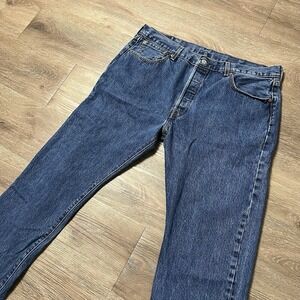Levi's 501 Men's Size 38x30 Original Straight Fit Blue Jeans Classic Button Fly